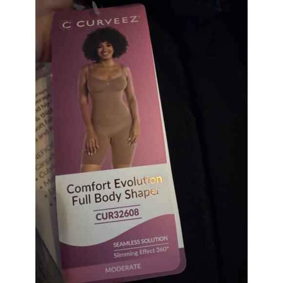 Brand New Curveez Women's Large Black Comfort Full Body Shapewear One Piece - Picture 10 of 10